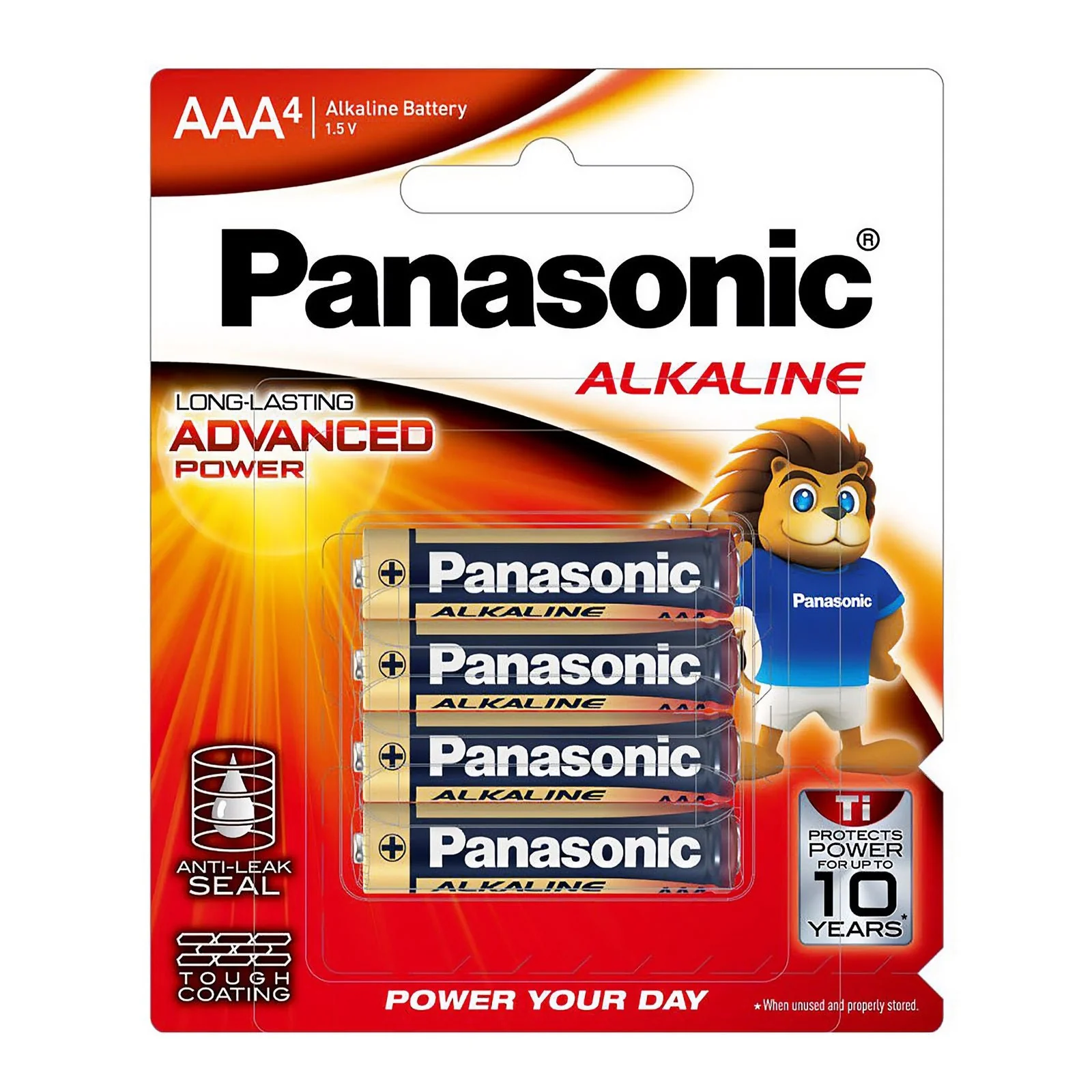 PANASONIC Alkaline AAA Batteries 1.5V, Pack of 4