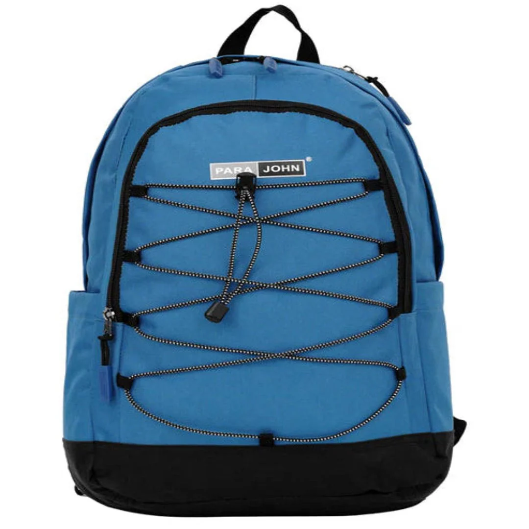Parajohn Contemporary Black & Blue Polyester School Backpack 19 Inch – Strong Lightweight Student Bag with Large Capacity