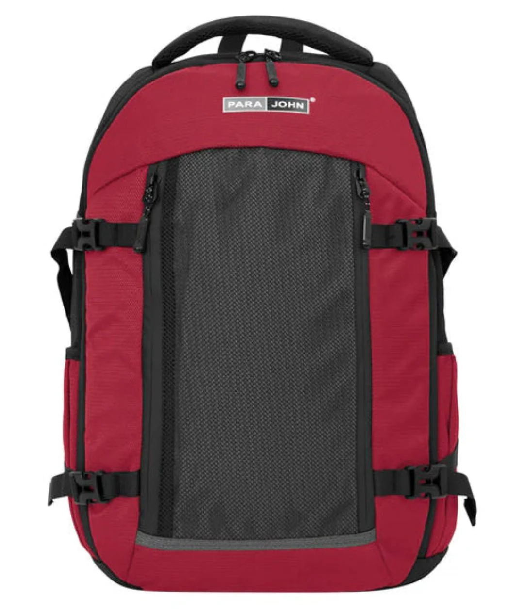 Parajohn Dynamic Red & Black Polyester School Backpack 18 Inch – Trendy High Capacity School Bag for Everyday Use