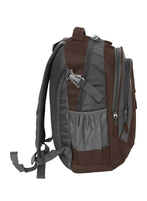 Parajohn Minimal Grey & Brown Polyester School Backpack 18 Inch – Simple Lightweight School Bag for Everyday Use - Image 5