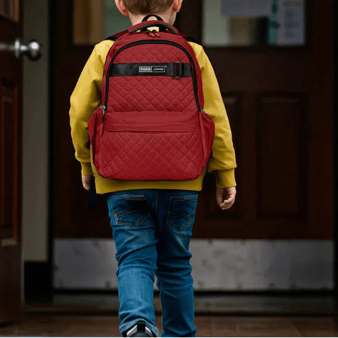 Parajohn Solid Red Polyester School Backpack 18 Inch – Bold Design Durable School Bag for Daily Use - Image 4