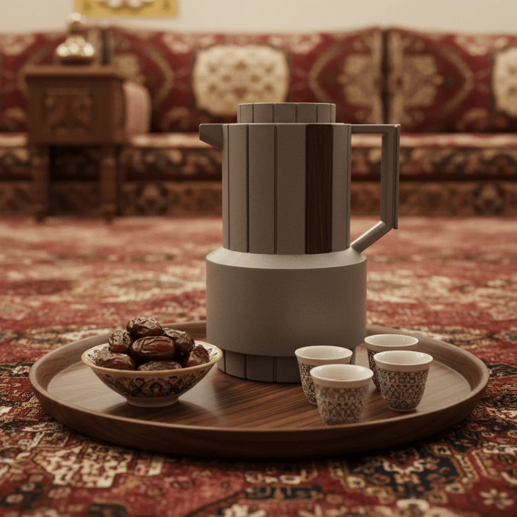 Parati 1L Vacuum Flask – Gray & Brown - Image 3