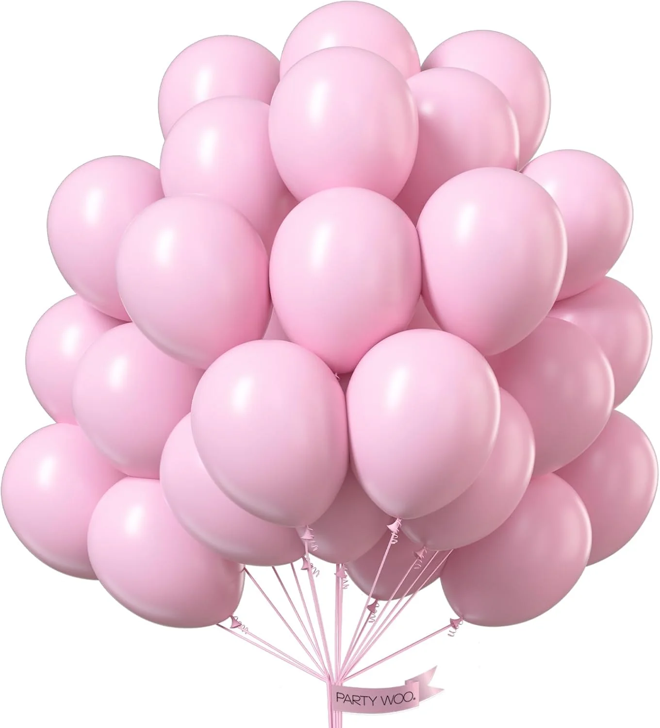 PARTY FUN Standard Balloons 40 Pcs – Baby Pink Classic Pack
