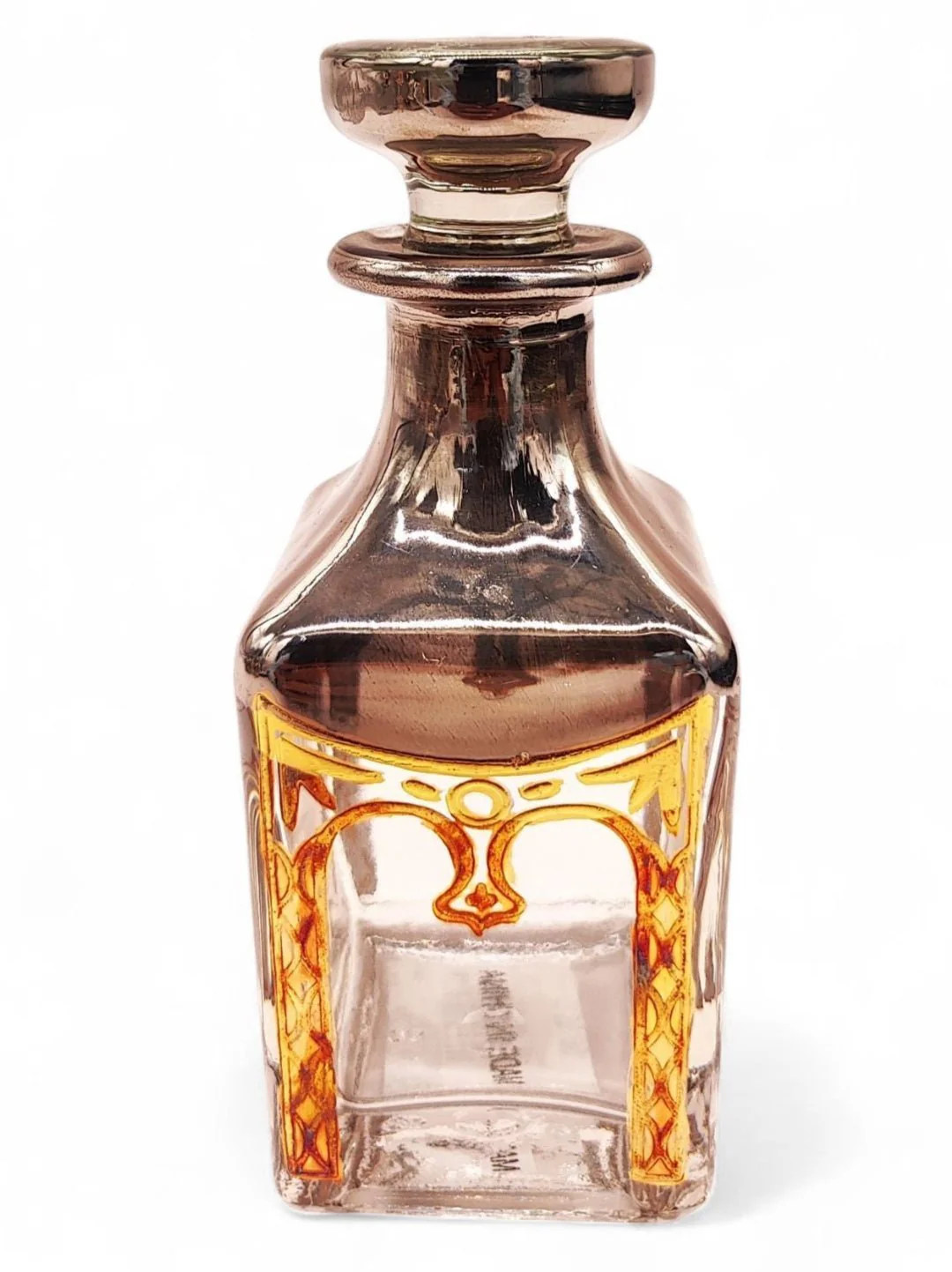Perfume Bottle 1007 With Silver Gold Design 10.2 Tola