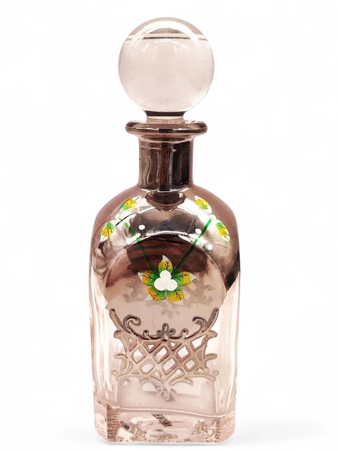 Perfume Bottle 2025Hs With Silver Floral Design 10.2 Tola