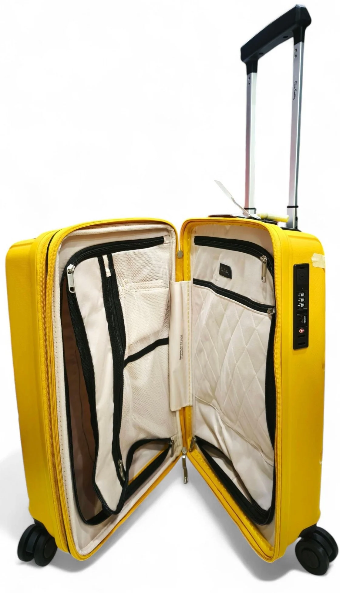 Pierre Cardin 21" Yellow Trolley Bag Compact, Bright & Cabin-Friendly - Image 3