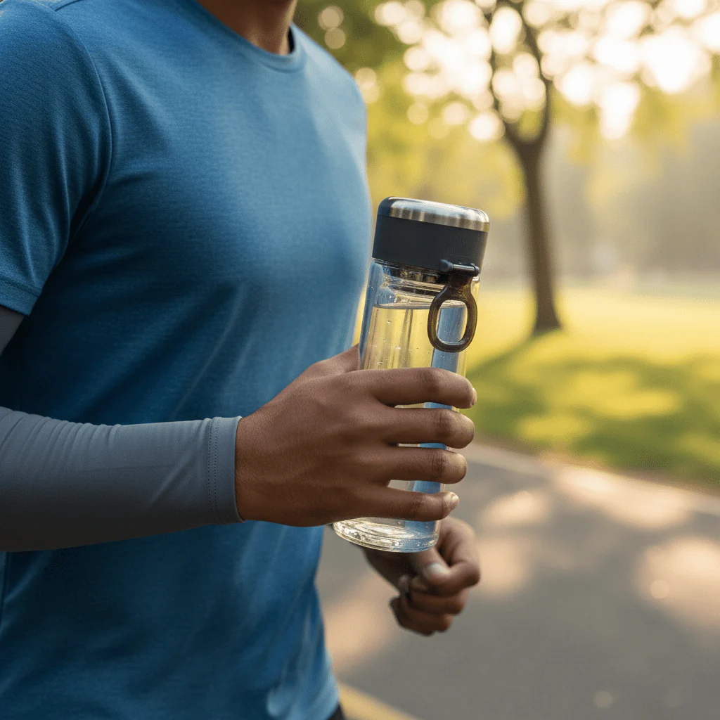 Plain Clear Glass Bottle with Modern Grey Cap – 300 ml - Image 3