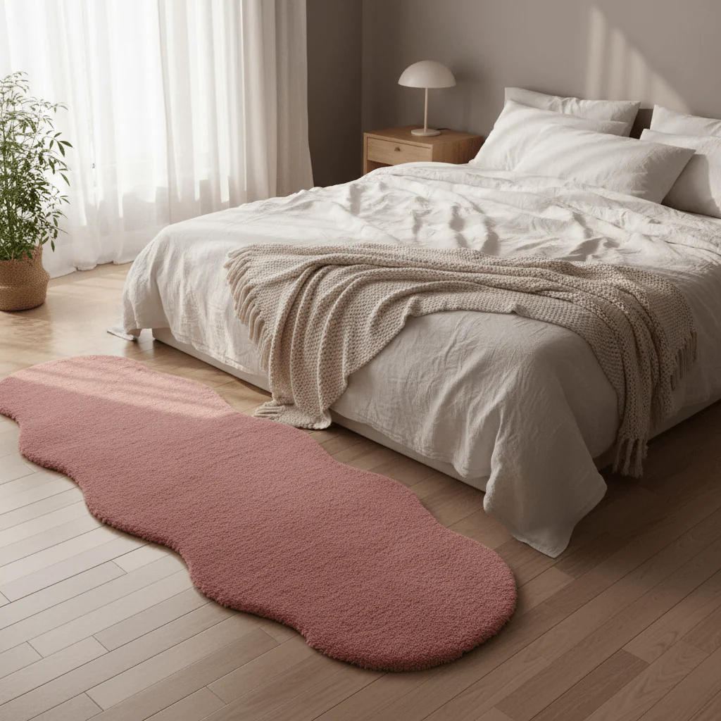 Luxe Plush Shaggy Floor Mat | Ultra-Soft Faux Fur Runner Rug | Wavy Organic Shape | 60×180 cm | - Image 2