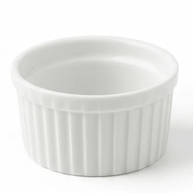 Porceletta Small White Ceramic Ramekin Bowl 5 cm – Mini Dessert, Sauce & Baking Dish