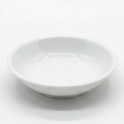 Porceletta White Round Ceramic Mini Dish 3.75 Inch – Small Plate for Dips, Sauces & Sides