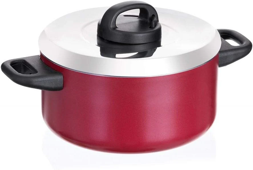 Prestige Classique 22cm Stockpot β Durable Non-Stick Cooking Pot, Red (PR21252)