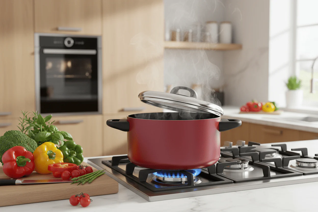 Prestige Classique 22cm Stockpot β Durable Non-Stick Cooking Pot, Red (PR21252) - Image 4