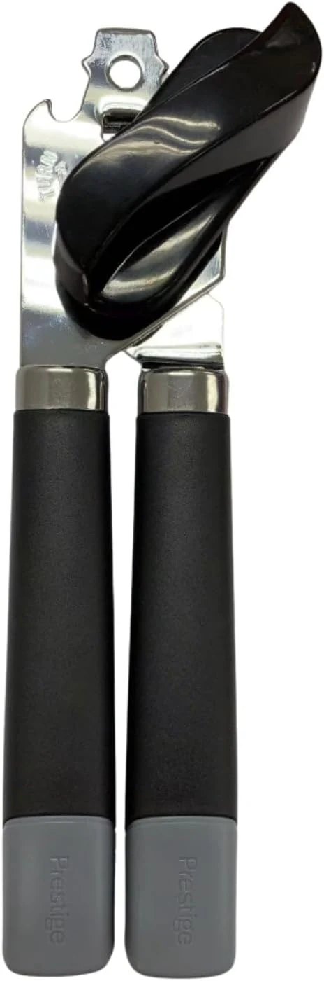 Prestige Easy Prep Can Opener | Ergonomic Soft-Grip Handles | Stainless Steel Cutting Wheel | PR49292