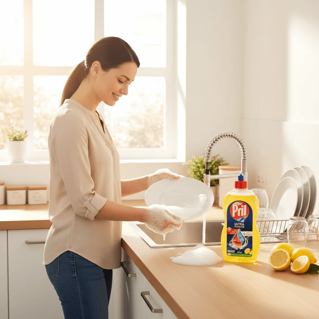 Pril 5 in1 Dish Wash Liquid Lemon 500ml - Image 2