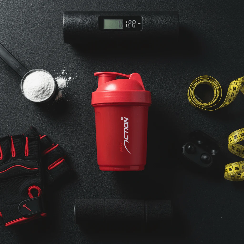 Pro Action Red Plastic Shaker Bottle 500ml - Image 2