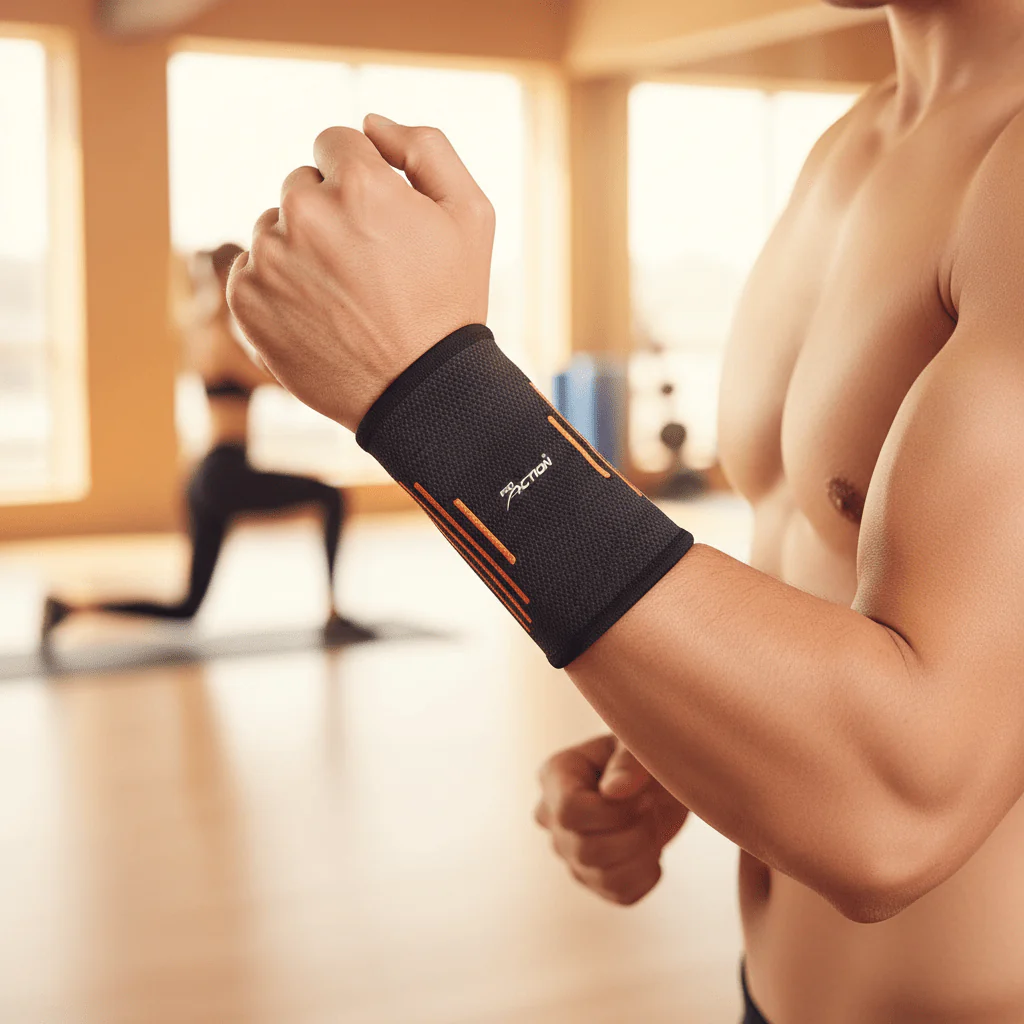 Pro Action Wrist Support – Breathable Compression Brace | Black (PRO-7109) - Image 2