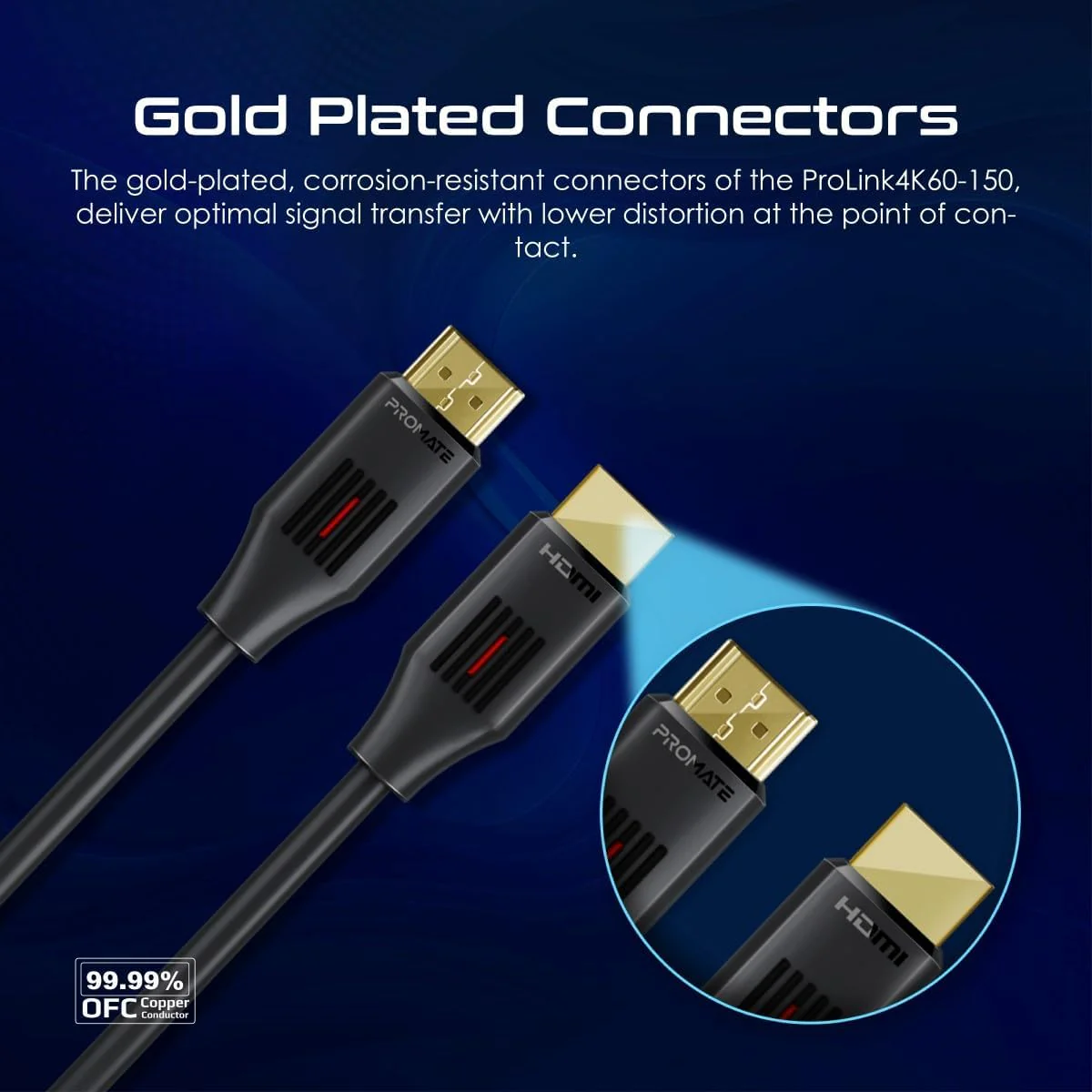 PROMATE HDMI 2.0 Cable, 4K@60Hz HDMI to HDMI Slim 1.5 meter Cable, 18 Gbps Bandwidth, ProLink4K60-150 - Image 2