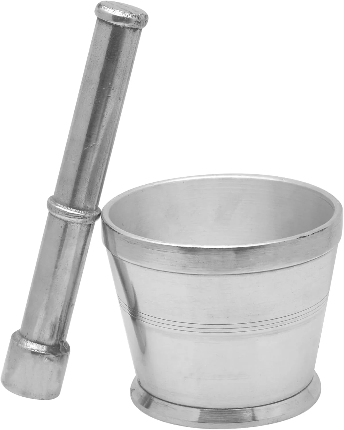 Raj Aluminium Mortar With Stand, Silver, RAM003, Garlic Crusher Manual Spices Grinder Chutney Maker Ideal for Ginger Garlic, Herbs Grinder-12CM - Image 7