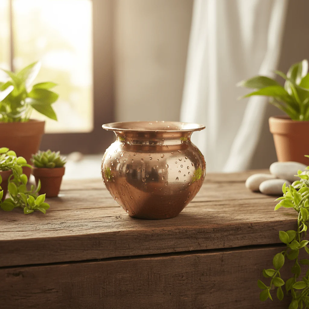 Raj Copper Gawdi Lotta – 11 x 10 cm Classic Water Pot CLG009 - Image 2