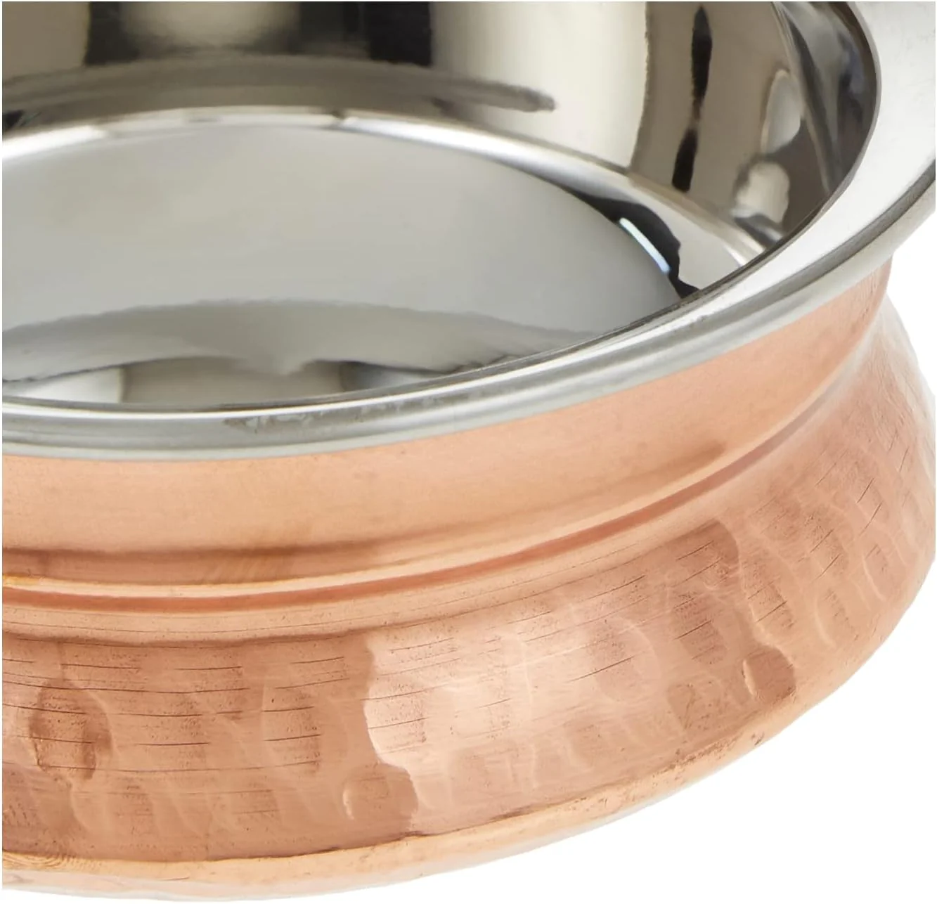 Raj Copper Handi Serving Bowl Without Lid Copper TCH001 Curry Bowl Briyani Bowl-13CM - Image 4