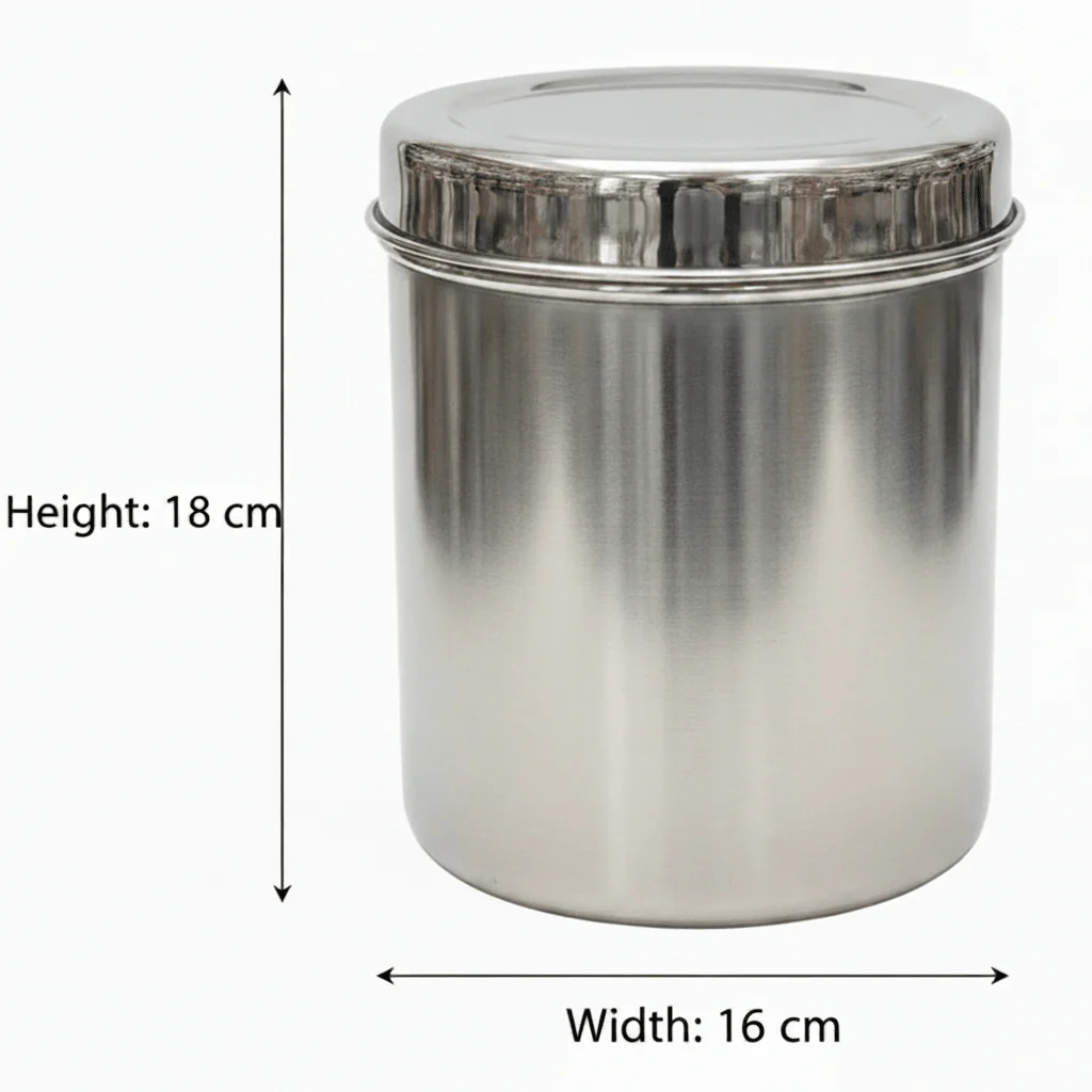 Raj Stainless Steel Dabba – 18×16 cm - Image 3