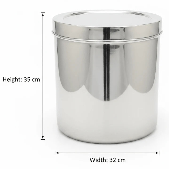Raj Stainless Steel Dabba 35×32 cm - Image 3