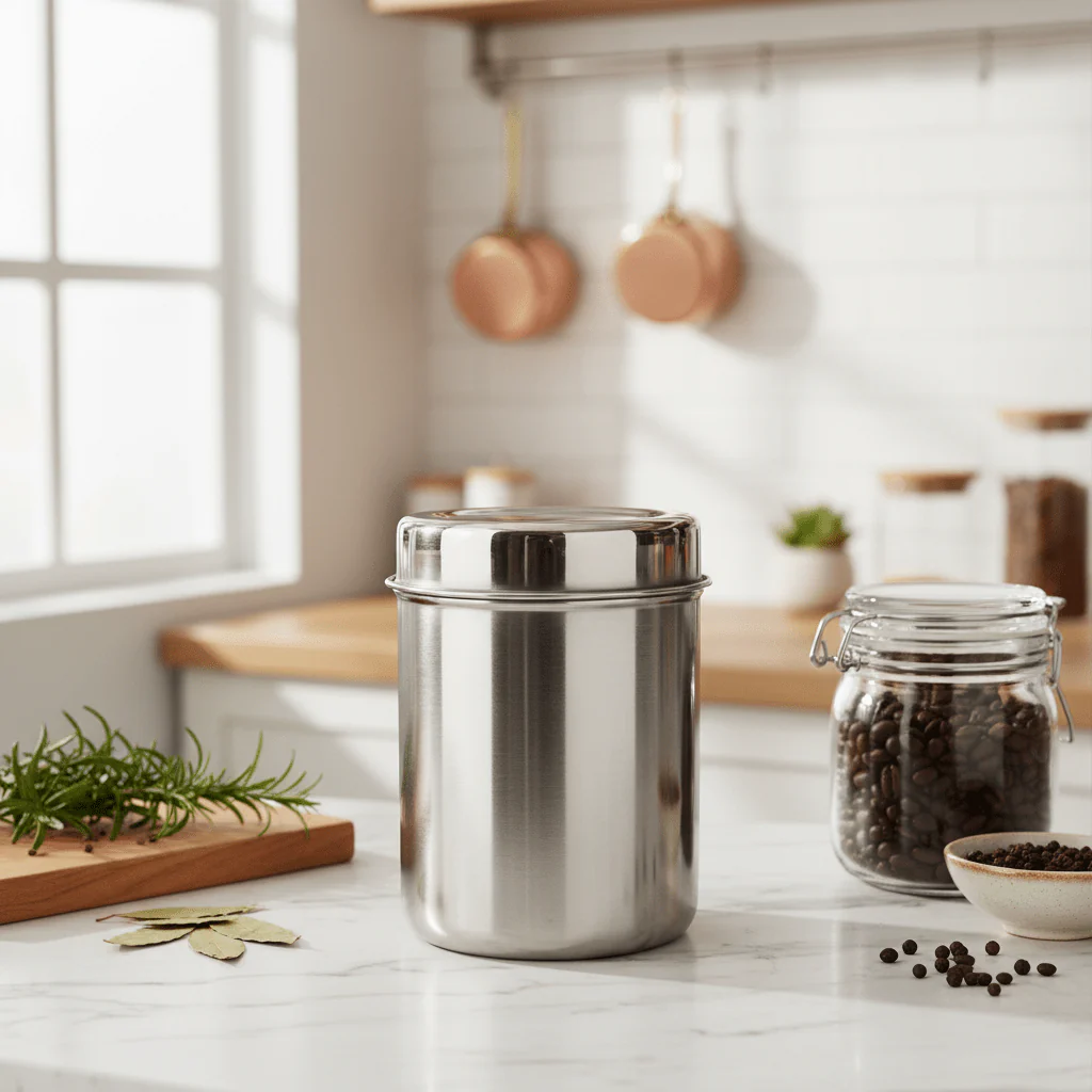 Raj Stainless Steel Dabba Container with Lid – 15×11 cm - Image 4