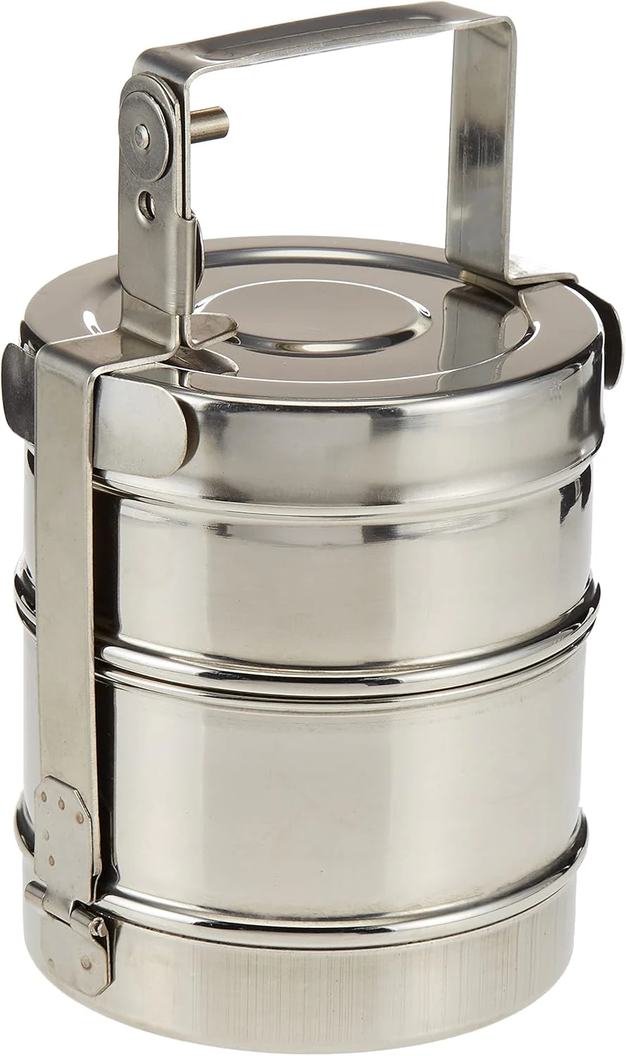 Raj Stainless Steel Tiffin 12.5CM Width 2 Tier ,BT0002, Containers  Lunch Box Tiffin 2 Layer