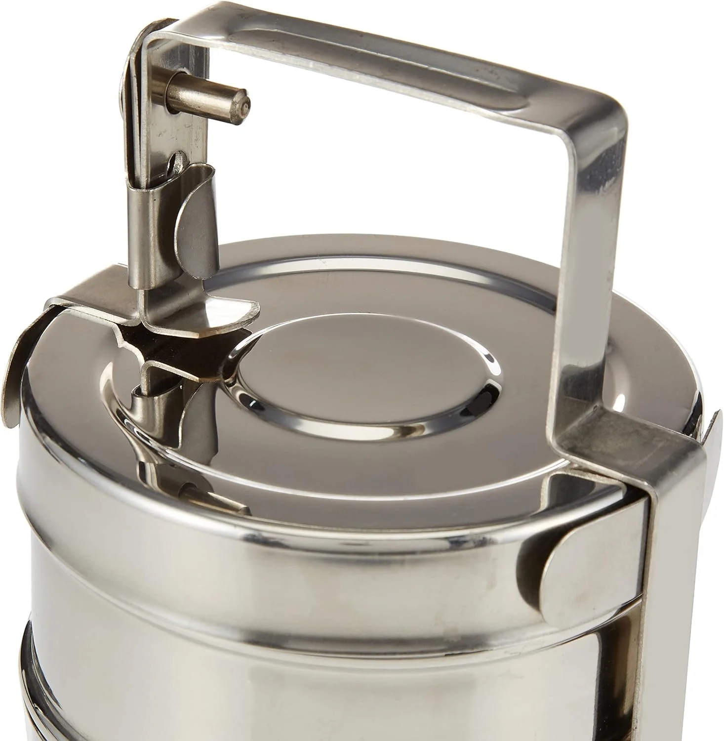 Raj Stainless Steel Tiffin 12.5CM Width 2 Tier ,BT0002, Containers  Lunch Box Tiffin 2 Layer - Image 3