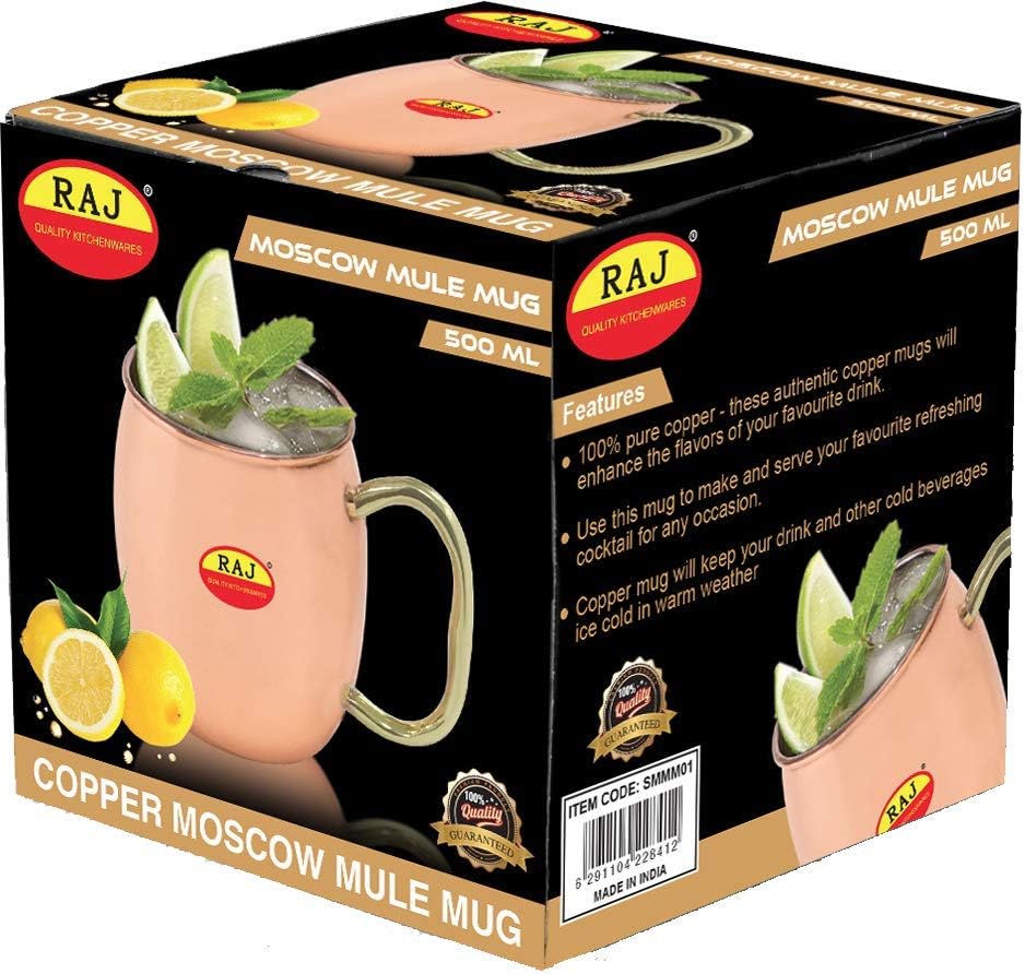 Raj Steel Copper Plated Moscow Mule Mug SMMM01 Cocktail Mug Barware Juice Mug-500ML - Image 4