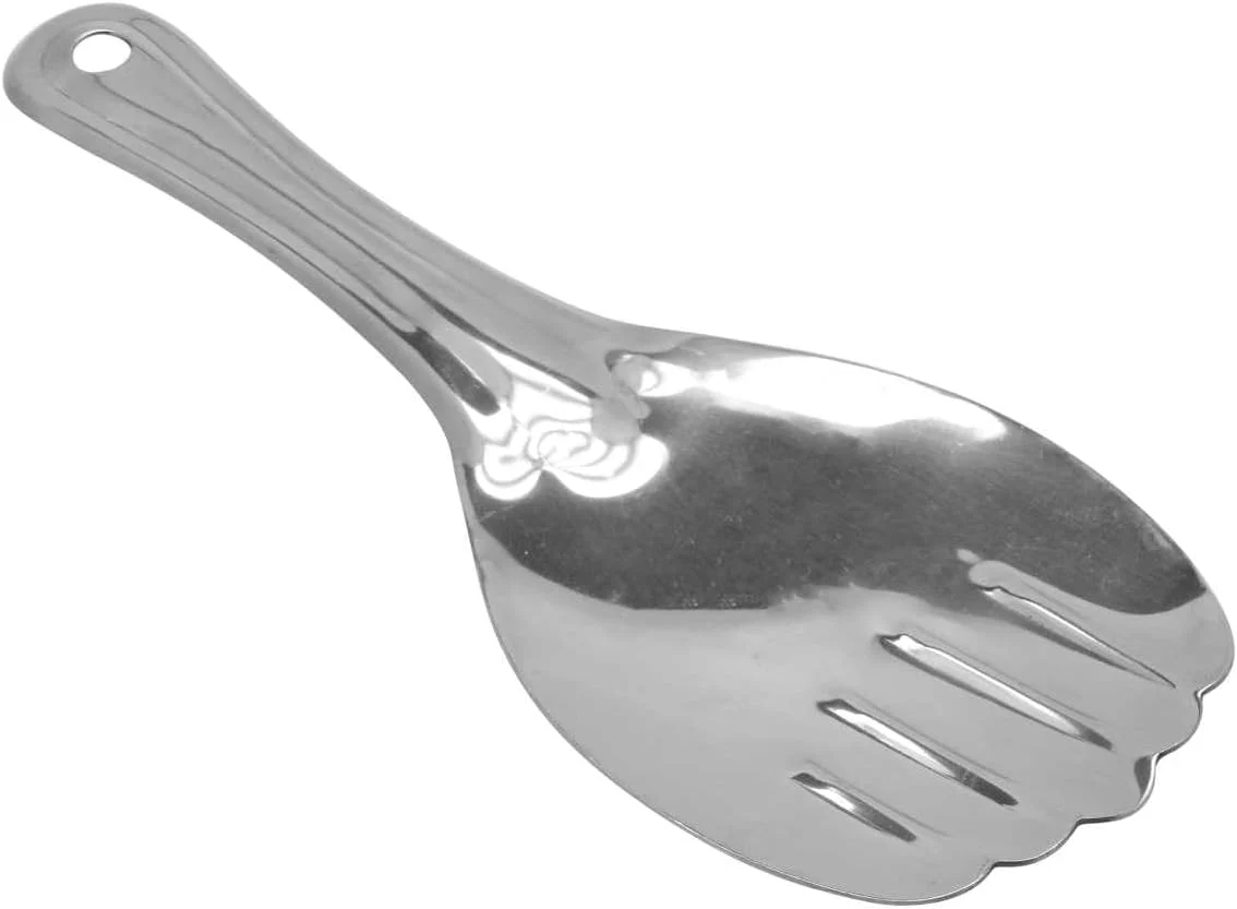 Raj Steel Rice Serving Spoon, 25.5 CM , Silver, RSPD04, Rice Server , Dessert Server , Cake Server , Panja Spoon - Image 4