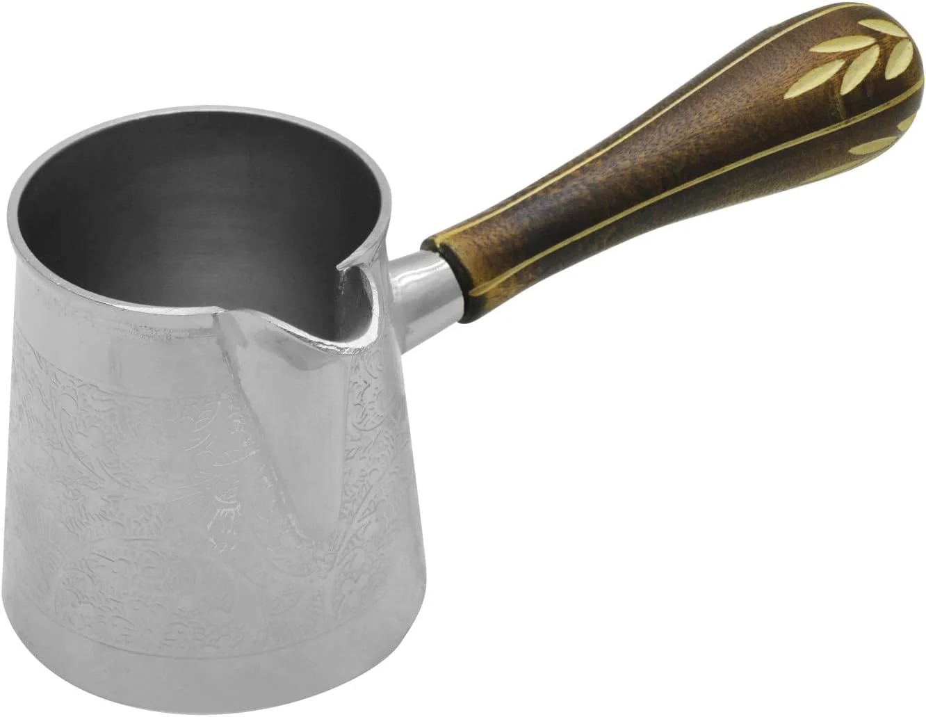 Raj Steel Turkish Coffee Warmer BTCNP3 Arabic Morroccon Greek Pot Warmer for Butter Chocolate and Milk, Stovetop Tea Pot-200ML - Image 2