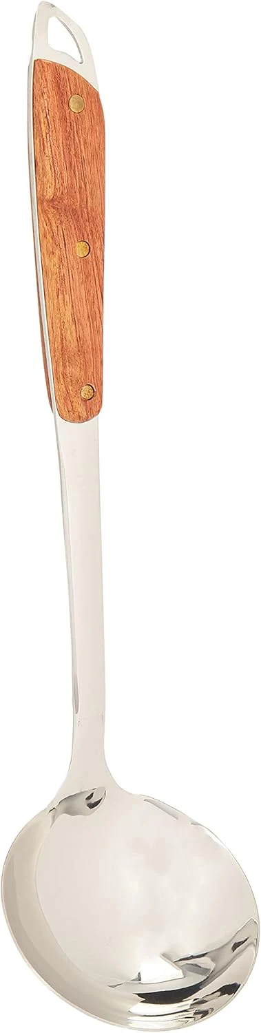 Raj Wooden Handle Ladle 35 cm RNW002 – Curry, Rice & Multi-Use Serving Spoon