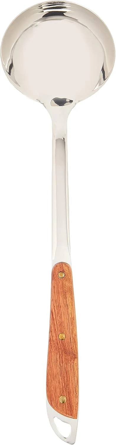 Raj Wooden Handle Ladle 35 cm RNW002 – Curry, Rice & Multi-Use Serving Spoon - Image 2