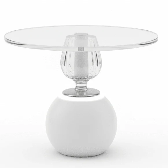 RAZ Elegant LED Acrylic Cake Stand with Sturdy Metal Base – Modern Dessert Display Stand 30×20 cm
