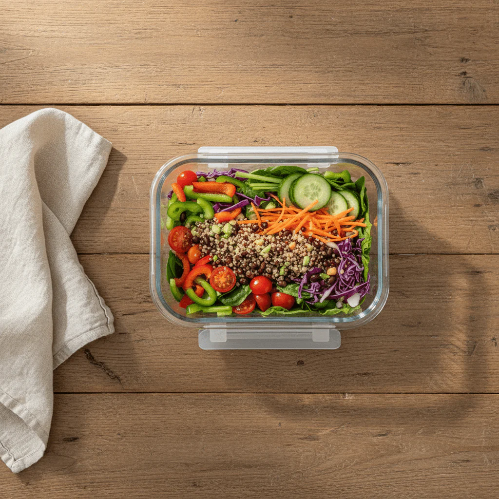 Glass Food Storage Container with Secure Airtight Locking Plastic Lid – BPA-Free – 1040 ml Capacity - Image 2