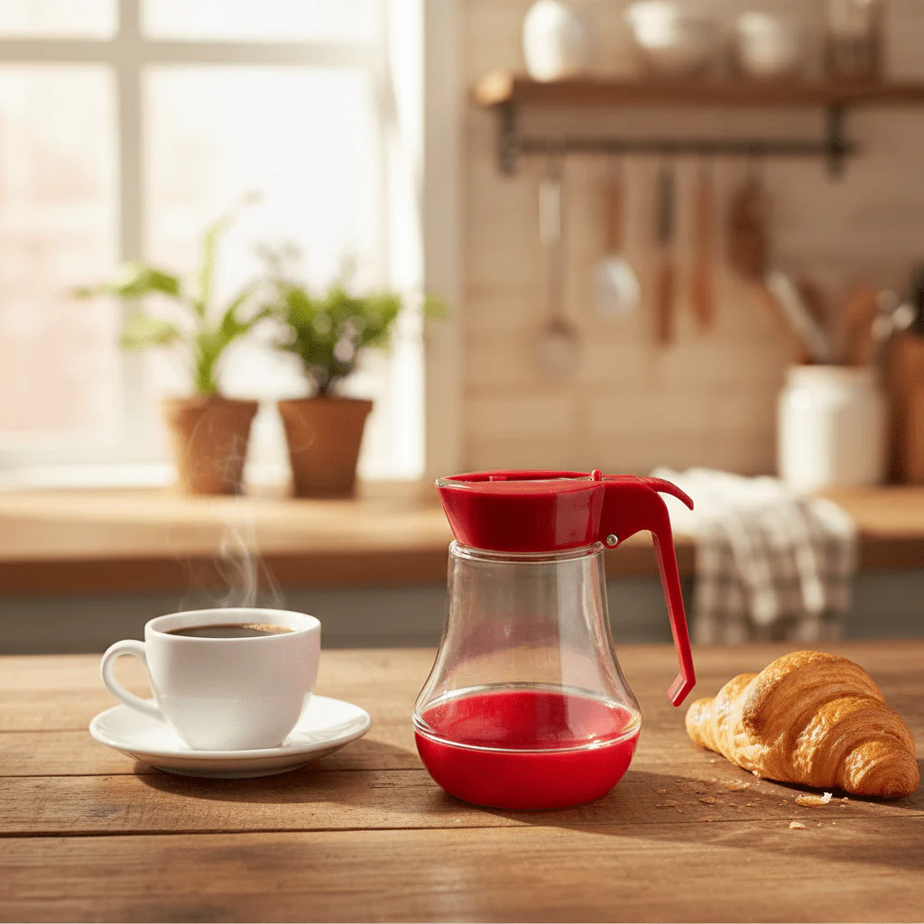 Red Flip-Top Sugar Dispenser — 11×5cm - Image 2