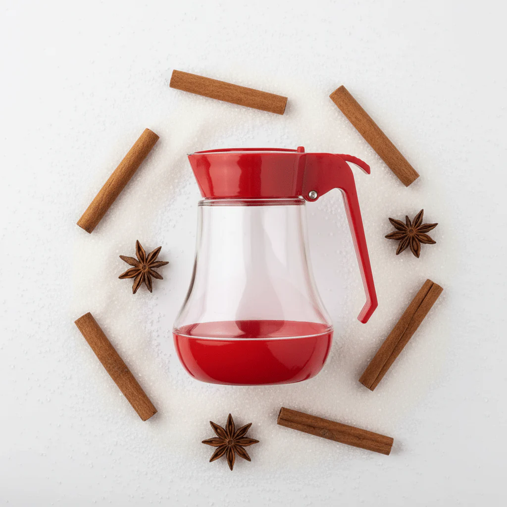 Red Flip-Top Sugar Dispenser — 11×5cm - Image 4