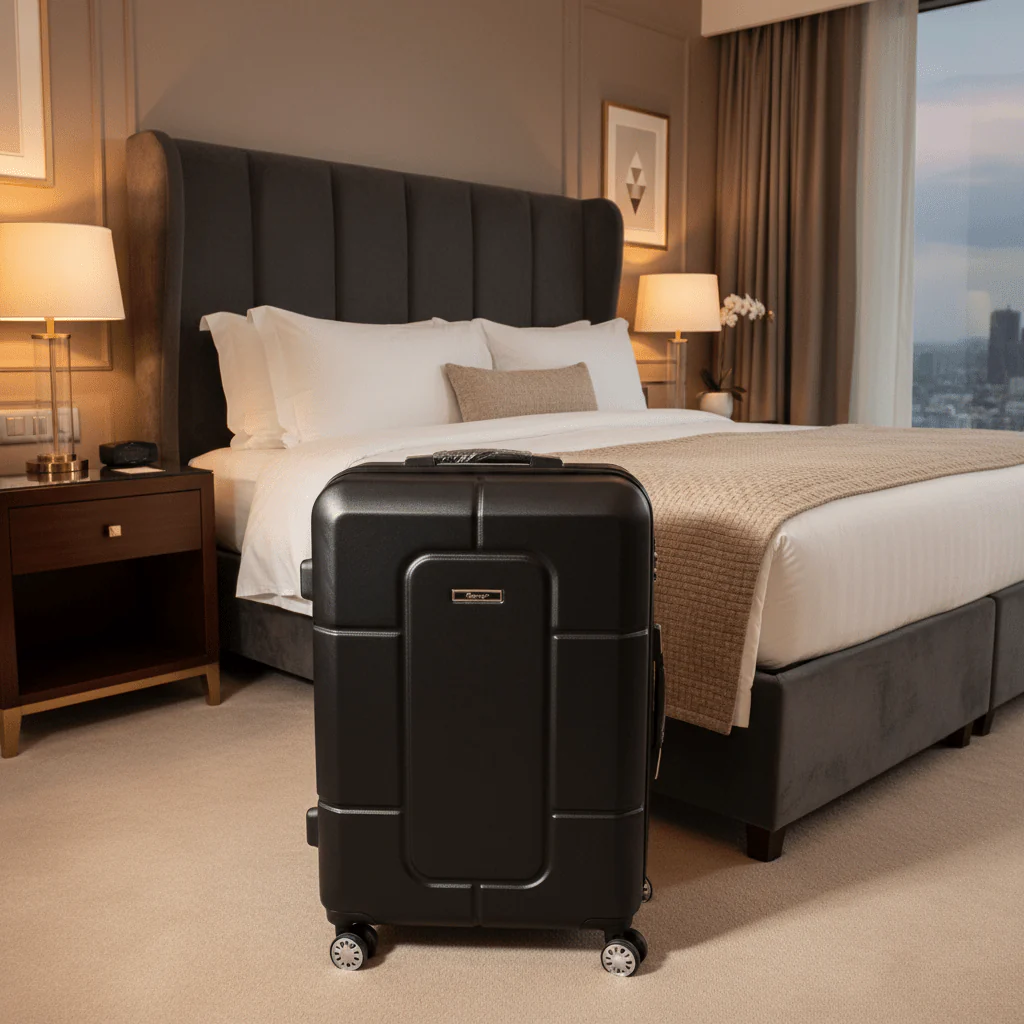 Regency Hard Shell PP Trolley Bag –| Black | 4-Wheel Spinner | 26 Inch | - Image 4