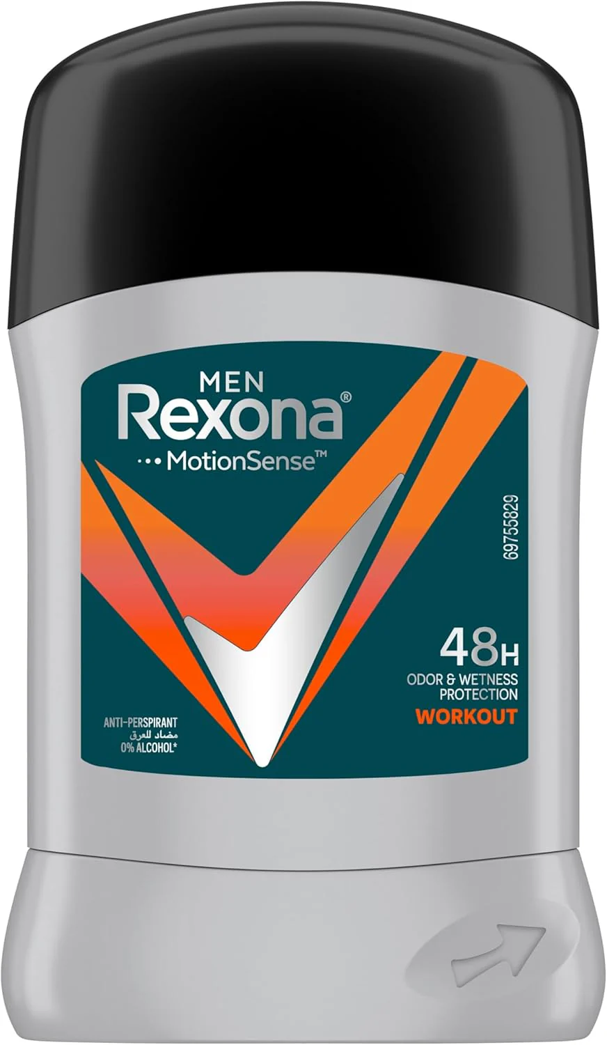 Rexona Men Antiperspirant Deodorant Stick, 48 hour sweat & odor protection, HI-Impact Workout, with MotionSense technology-40Grams