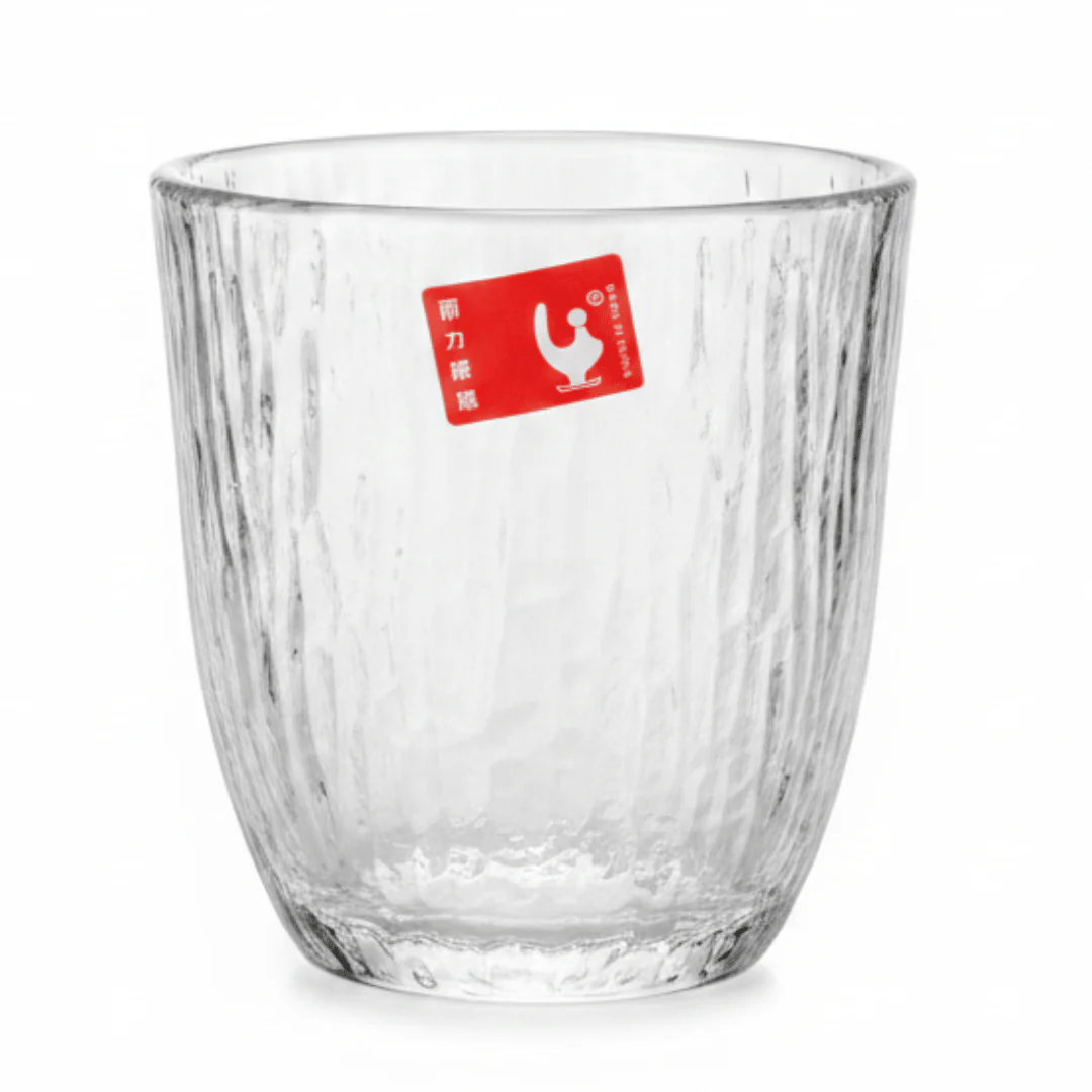 Ribbed Clear Glass Tumbler 250ml