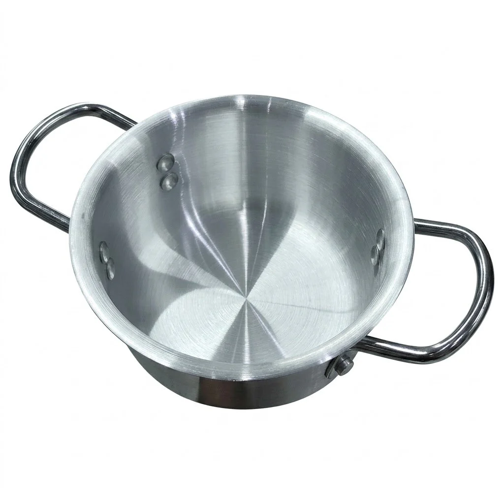 RK Aluminium Cooking Pot with Lid | 20/23/26/28/30 cm | Silver - Image 2