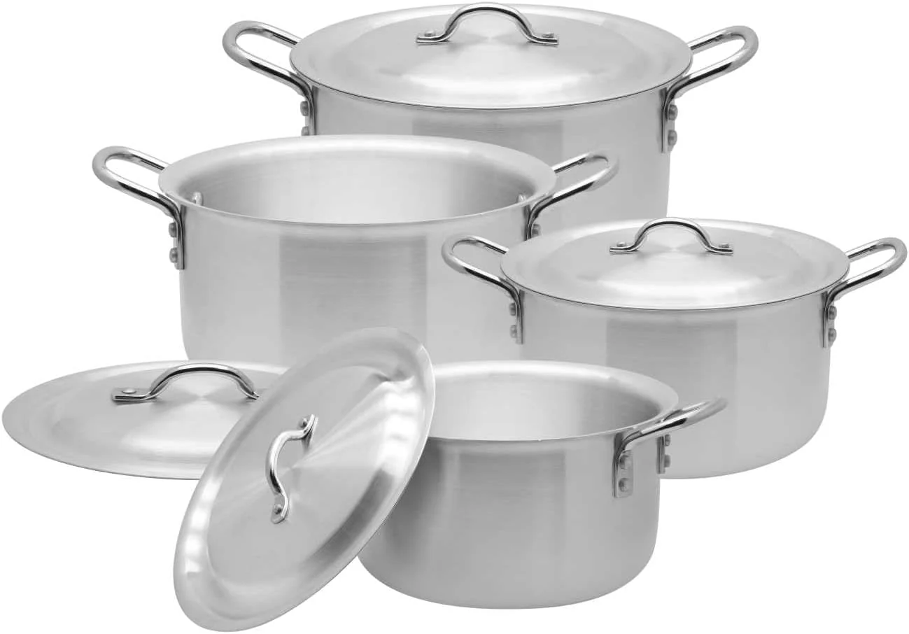 RK Aluminium Cooking Pot with Lid | 20/23/26/28/30 cm | Silver - Image 5