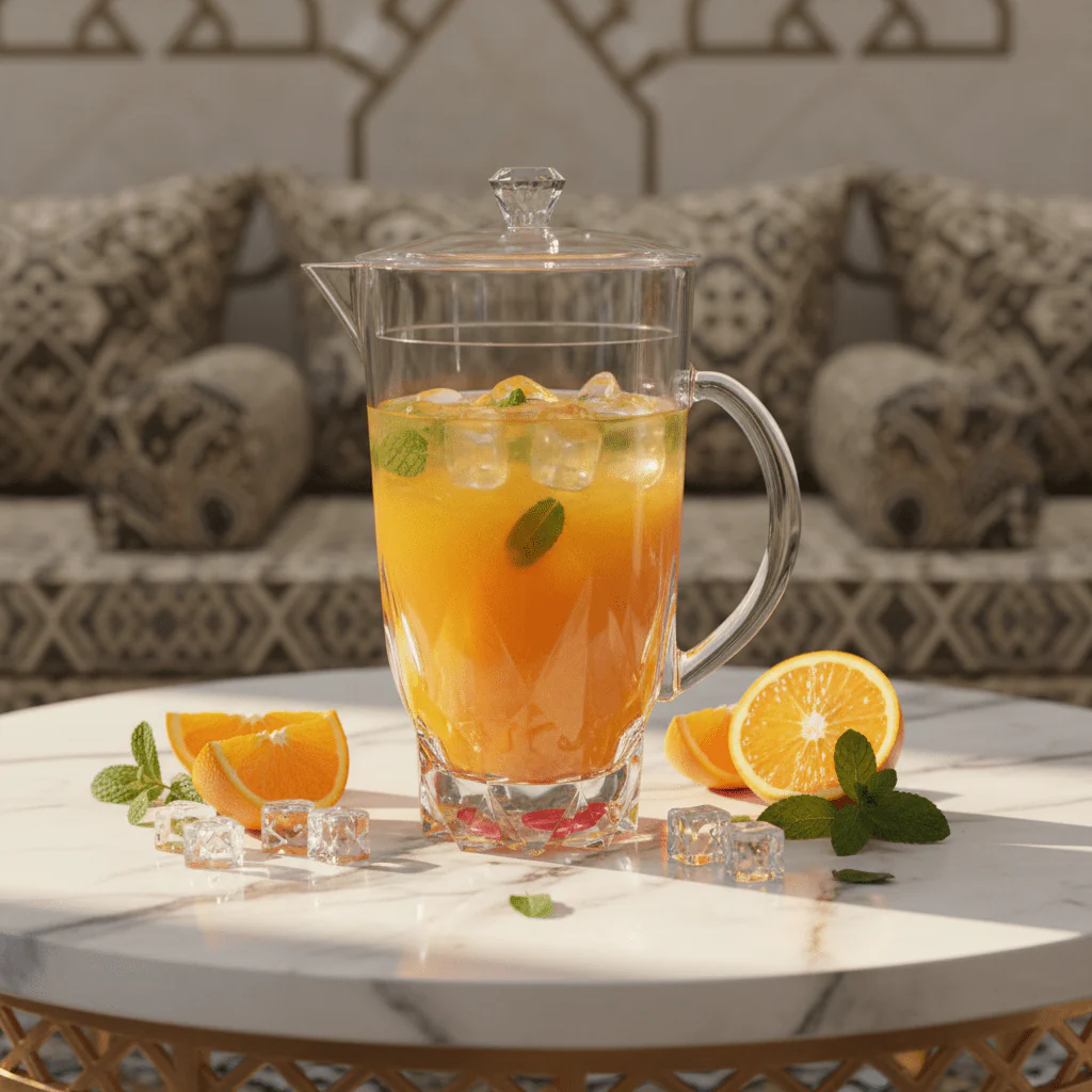 Royal Ford Acrylic Beverage Mug with Lid and Elegant Base Large Capacity Drink Container for Juice Water 2.2 Litre - Image 2