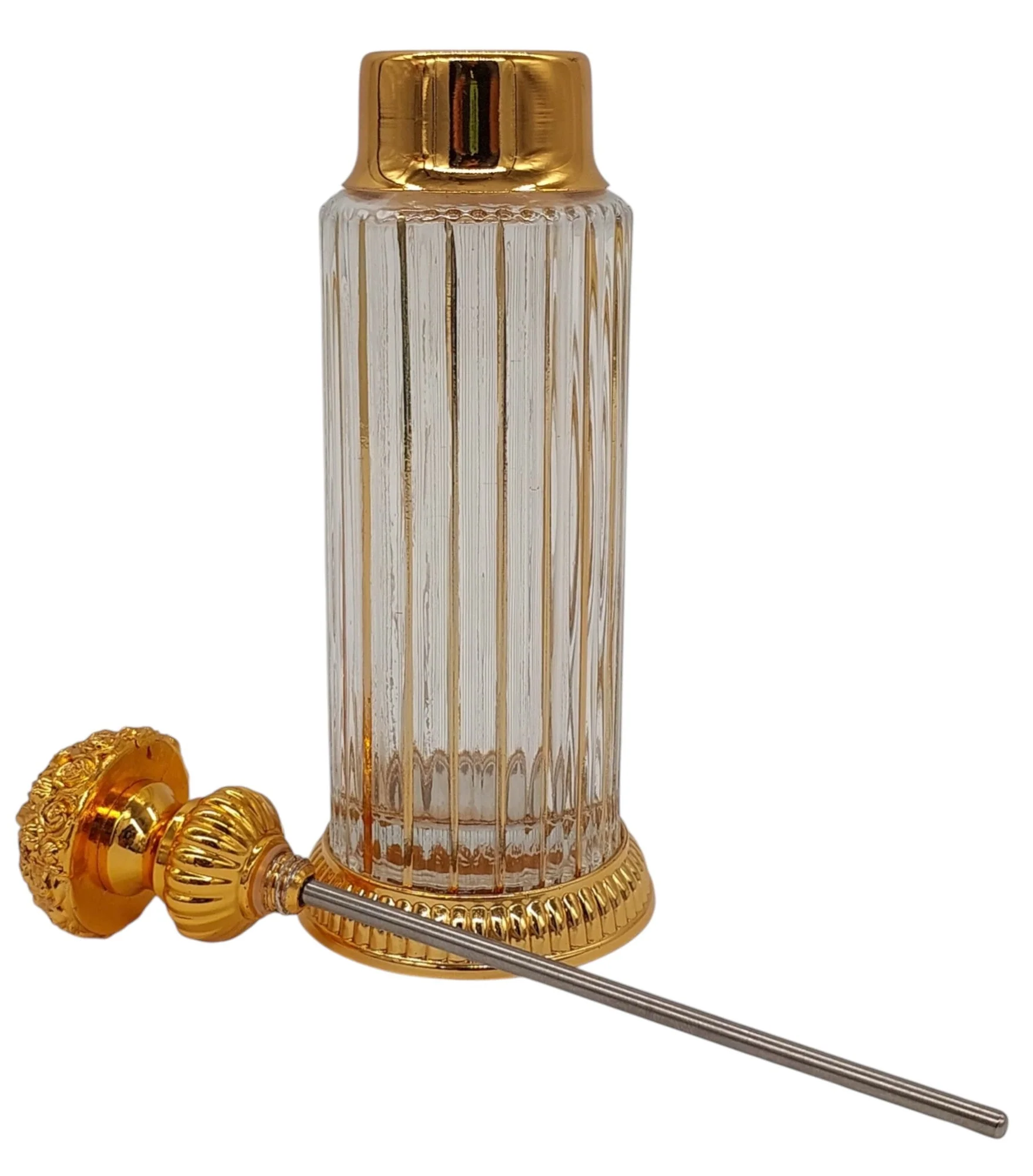 Royal Victoria Glass Perfume Bottle 8.5 Tola, Gold - Image 2