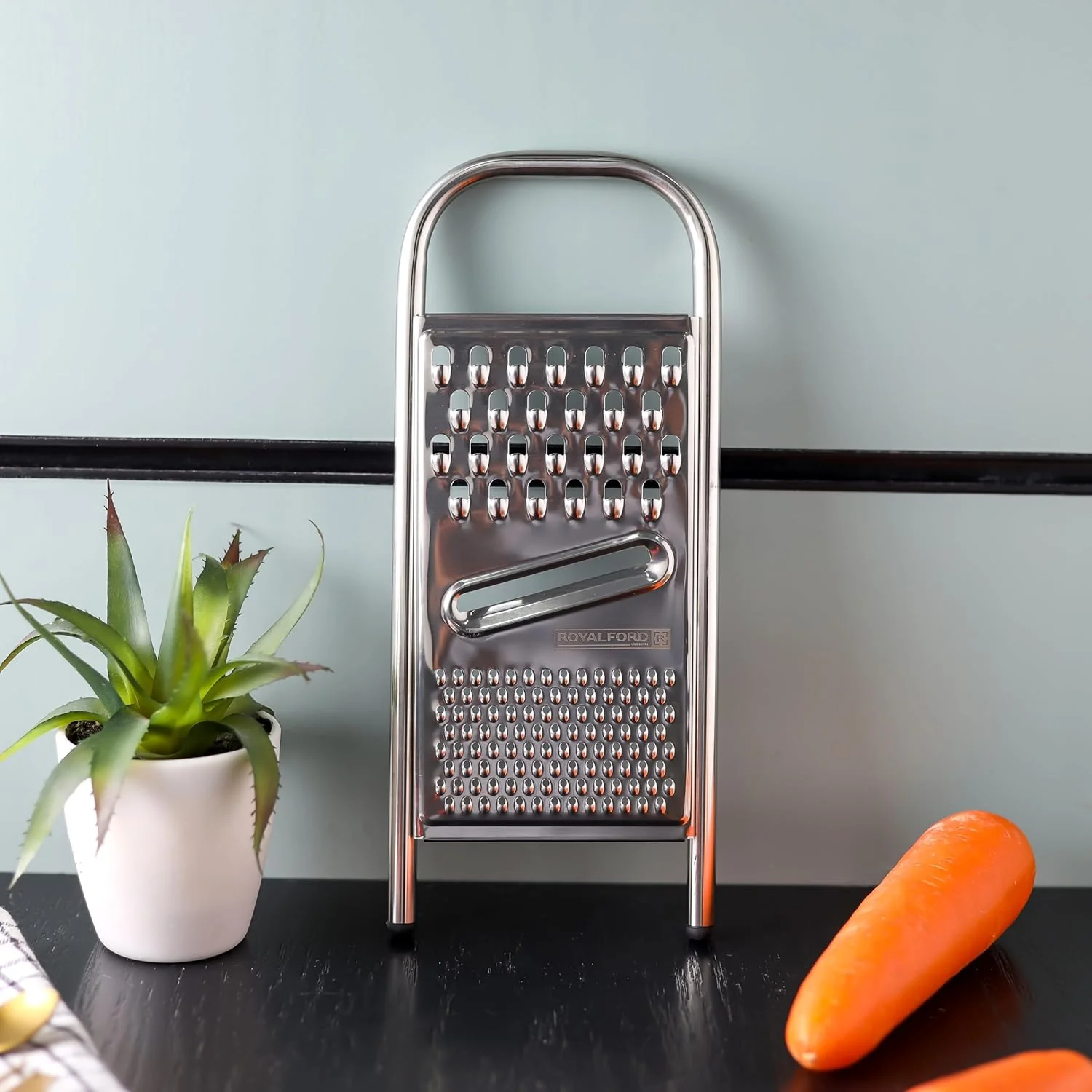 ROYALFORD 3-in-1 Stainless Steel Grater 27.5cm*10.8cm*1.5cm- RF12351 - Image 2
