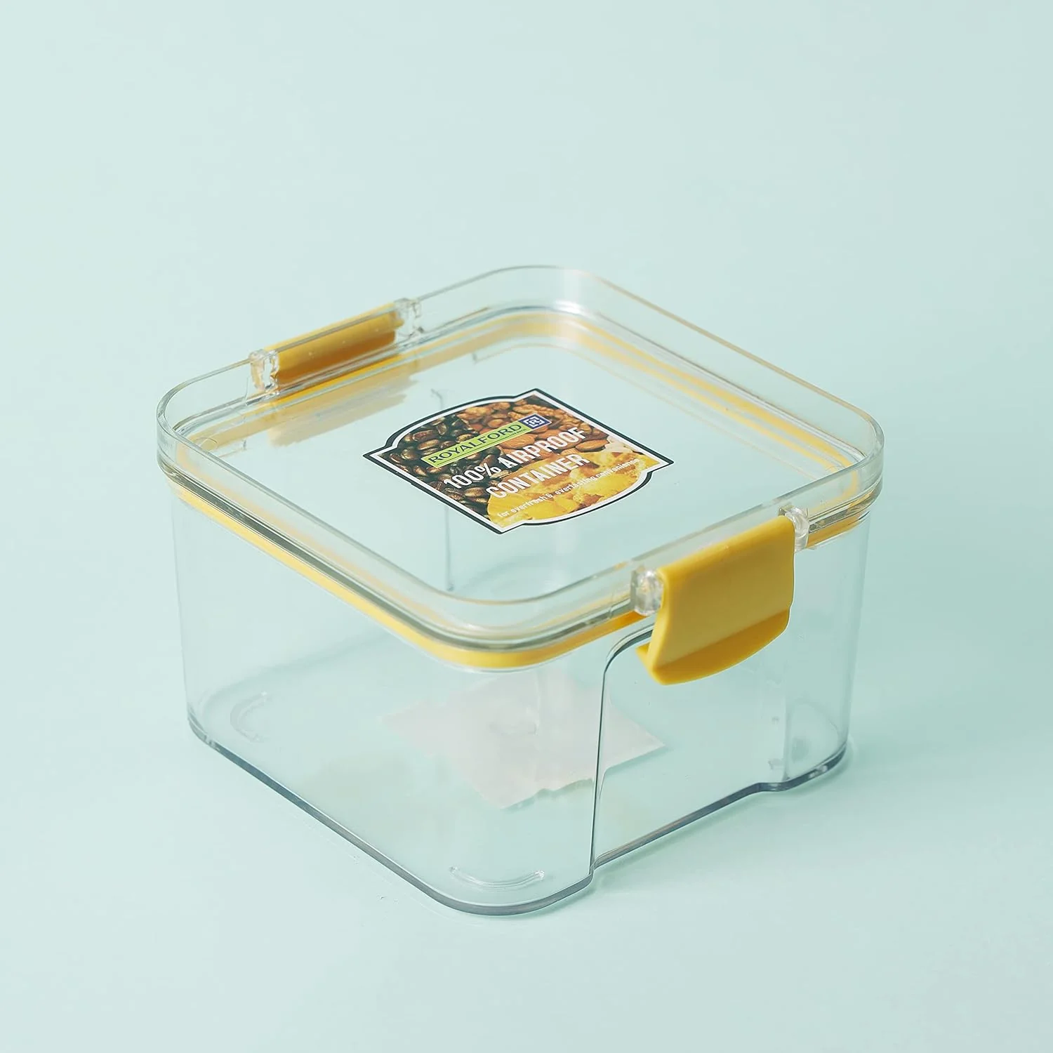 ROYALFORD Air-Tight Rectangular Food Container 460ml, 11.4cm*10.3cm*6.8cm- RF11257