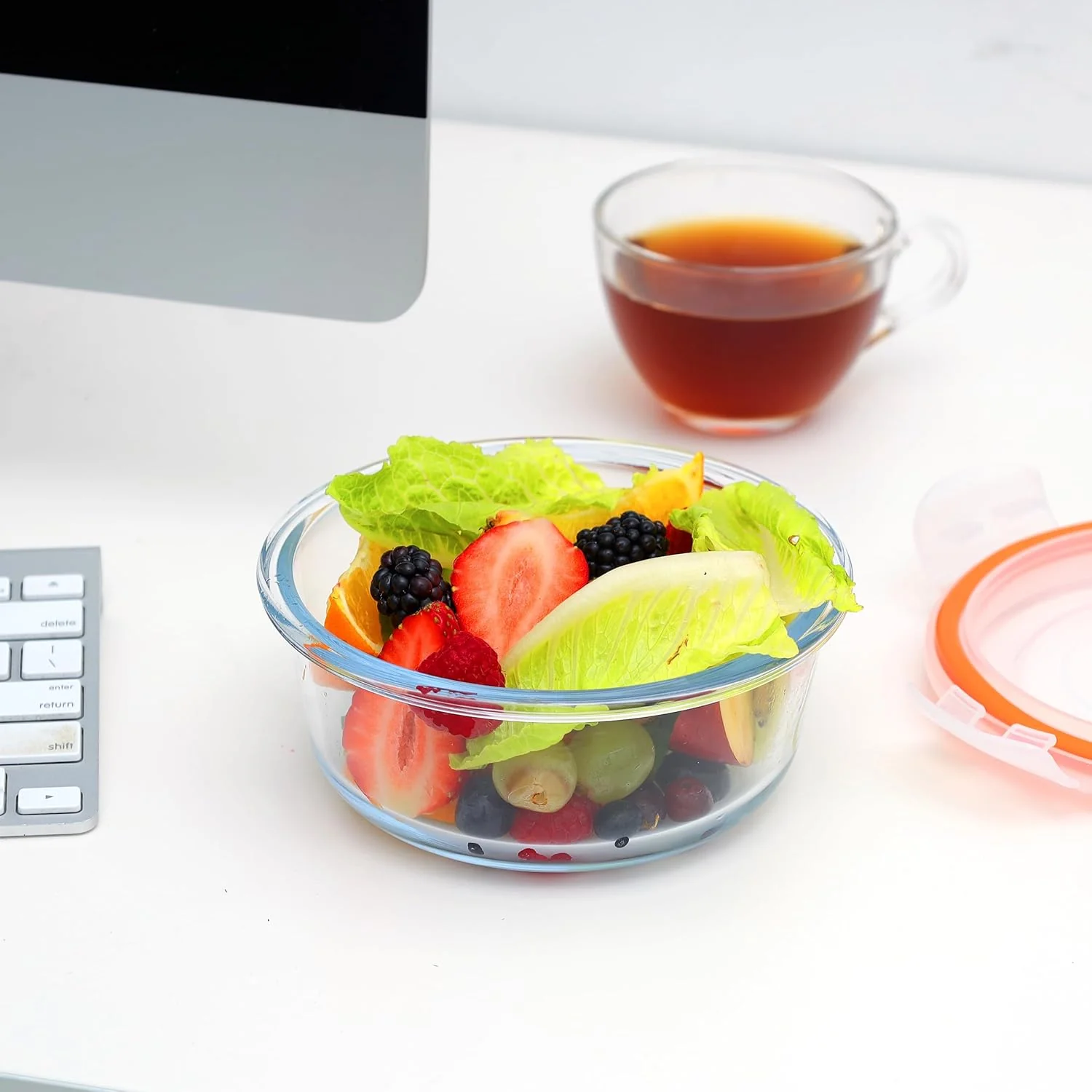 ROYALFORD Borosilicate Glass Air-Tight Container 950ml, 17.2cm*6.5cm- RF9503 - Image 3