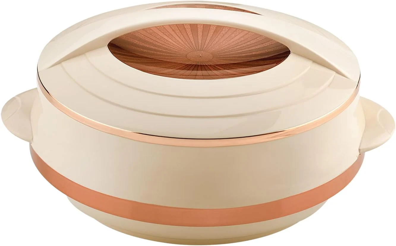 Royalford Elite Gold Series 6000ML Insulated Casserole RF11148 – Premium Cream Finish for Hot & Cold Food Preservation