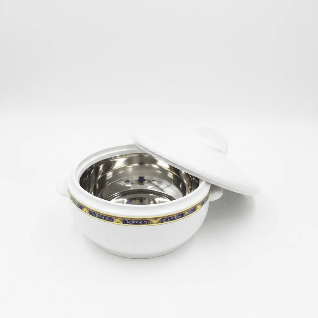 Royalford Large Capacity Insulated Casserole with Plastic Exterior and Steel Inner Classic White Finish 6000 ml - Image 2